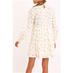 Vestido trapecio Crudo