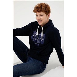 Erkek Lacivert Kapüşonlu Sweatshirt
