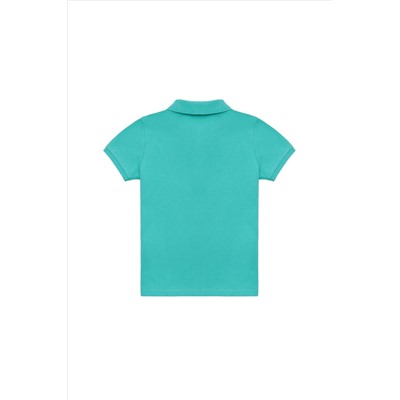 Erkek Çocuk Mint Yeşili Basic Polo Yaka Tişört