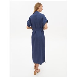 Платье с короткими рукавами PALEAS из 100% натурального льна