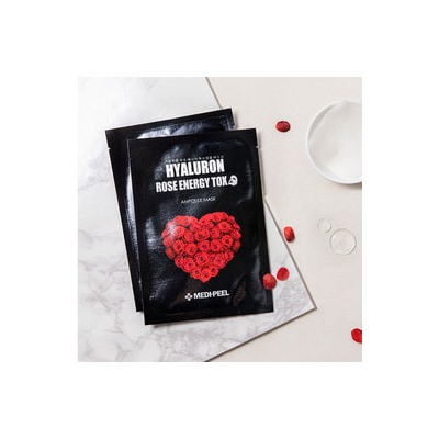 Hyaluron Rose Energy Tox Ampoule Mask, Укрепляющая маска против морщин
