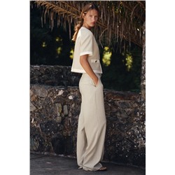 PANTALÓN RECTO CON LINO