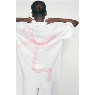 PRINTED T-SHIRT WITH BOW