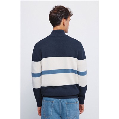 Jersey cremallera bloque color