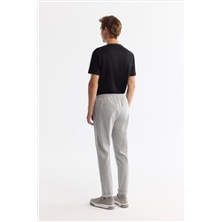 Siyah Bisiklet Yaka Baskılı Elastan T-Shirt