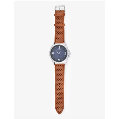 MENS CLASSIC BROWN STRAP WATCH