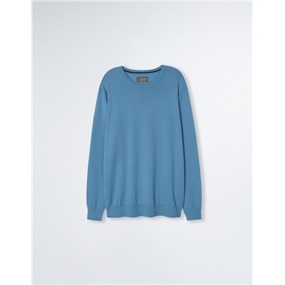 Knitted Jumper, Men, Blue