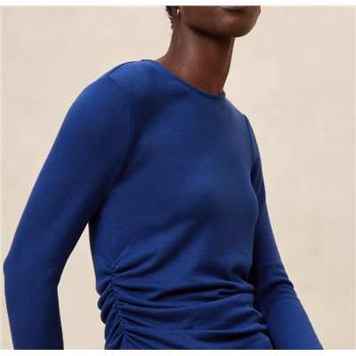 Soft Luxe Shirred-Waist Top