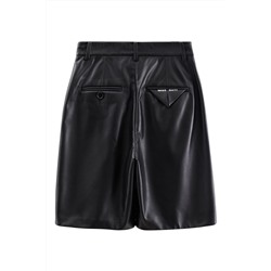 Short de piel Negro