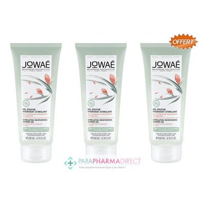 JOWAE Gel Douche Hydratant et Stimulant Gingembre 2x200ml + 200ml OFFERTLot  × 3