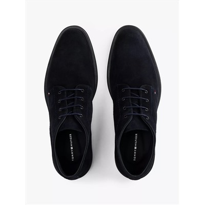 Lace-Up Suede Ankle Boot