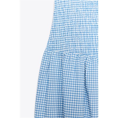 GINGHAM MIDI DRESS