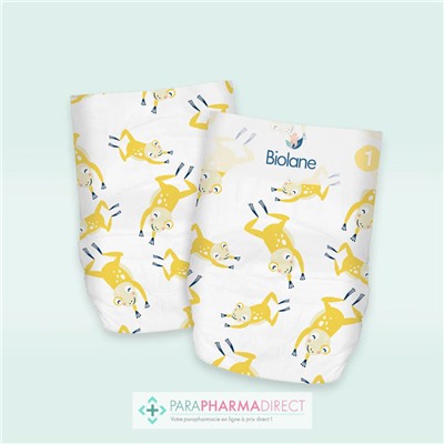 Biolane Couches Naturelles - Taille 1 - 2-5 kg - 28 couches
