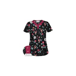 UA Song Bird Black Scrub Top