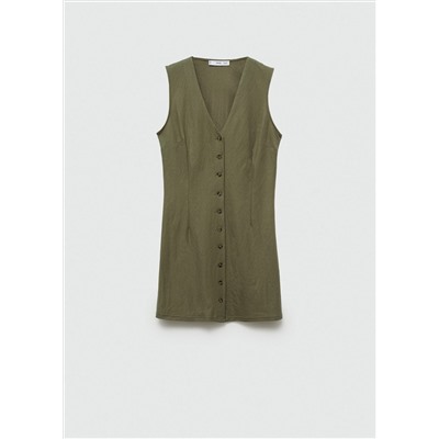 Vestido corto botones