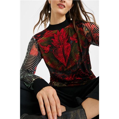 Jersey slim cuello alto