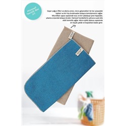 HAMUR Microwell 2 Li Mikrofiber Temizlik Bezi Bej-petrol E30MF0951821HM