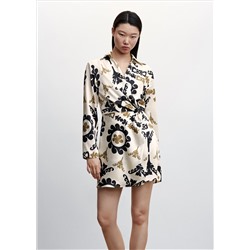 Vestido satinado estampado