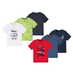 LUPILU® Kleinkinder Jungen T-Shirts, 3 Stück, aus reiner Baumwolle