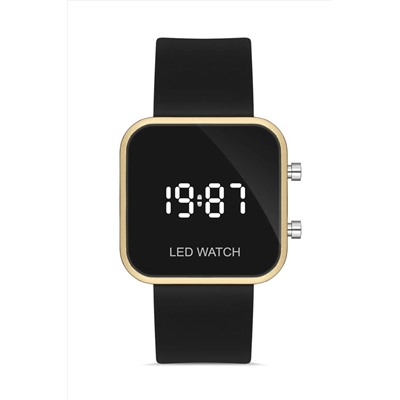 Aqua Di Polo 1987, Unisex Siyah Silikon Dijital Led Kol Saati Apwr032902