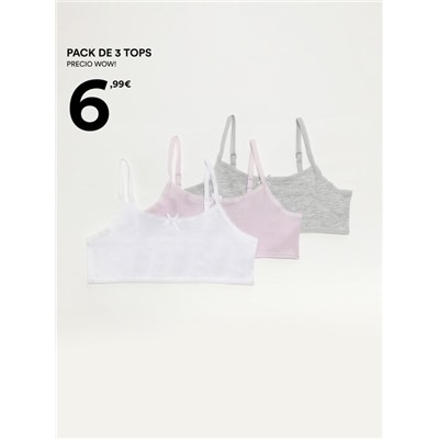 PACK DE 3 TOPS DE TIRANTES BÁSICOS