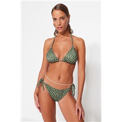 TRENDYOLMİLLA Puantiyeli Üçgen Bağlamalı Bikini Takımı TBESS23BT00005