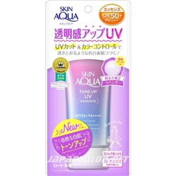 ROHTO SkinAqua Tone Up UV Essence SPF 50+/PA++++ — Санскрин с цветокоррекцией кожи. 80 г