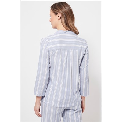 Camisa Celeste y blanco
