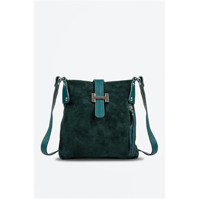 Bandolera de piel Verde