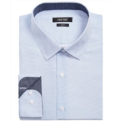Nine West Men's Slim-Fit Performance Stretch Micro-Dot Dress Shirt