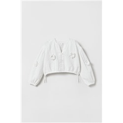 BLUSA BORDADOS Y CROCHET