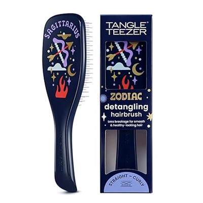 Tangle Teezer Zodiac Ultimate Detangler Hairbrush for Wet & Dry Hair, Eliminates Knots & Reduces Breakage for All Hair Types, Aries