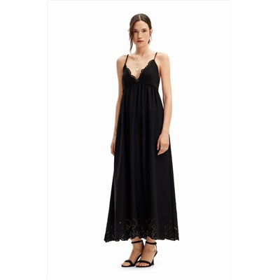 Vestido largo encaje