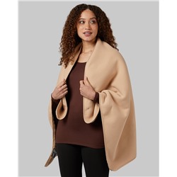WOMEN'S FLEECE-LINED SHERPA WEARABLE BLANKET