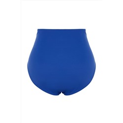 Lacivert Yüksek Bel Korseli Büzgü Detaylı Toparlayıcı Büyük Beden Bikini Altı TBBSS23CR00001