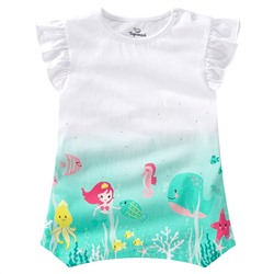 Mädchen T-Shirt mit Zipfelsaum