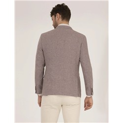 Gül Kurusu Keten Karışımlı Blazer Ceket