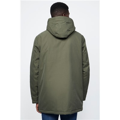 Parka con capucha Caqui