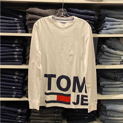Классный лонгслив из плотного хлопка Tomm*y Hilfige*r ❌  Реплика 1:1. Ничем не отличается от оригинала