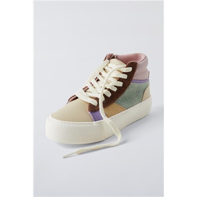 MULTICOLOURED HIGH-TOP SNEAKERS