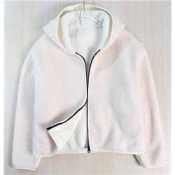 Женская зимняя теплая флисовая толстовка с капюшоном