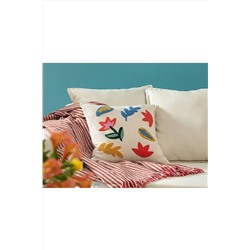English Home Tulipe Punch Nakışlı Kırlent Kılıfı 45x45 Cm Naturel 10035192