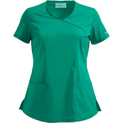 UA Butter-Soft STRETCH Scrubs V-Neck Mock Wrap Top