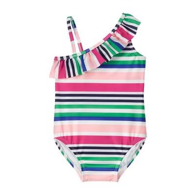 Striped 1-Piece Swimsuit