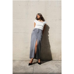 FEW ITEMS LEFT Z1975 DENIM MIDI SKIRT WITH SLIT