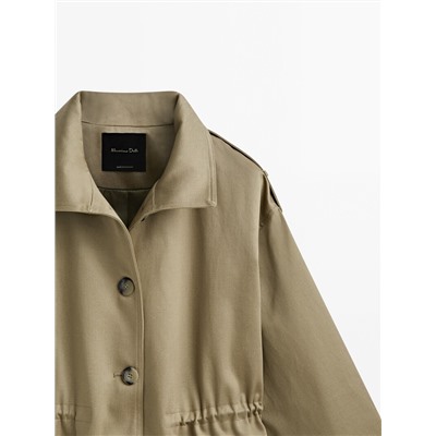 Parka botones cintura ajustable
