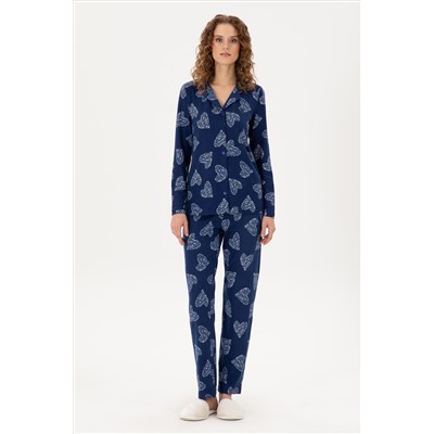 Kadın Lacivert Pijama Takımı