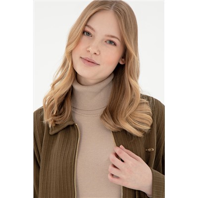 Kadın Haki Sweatshirt