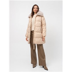 ПАЛЬТО ЖЕНСКОЕ С МЕХОВЫМ ВОРОТНИКОМ