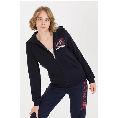 Kadın Lacivert Kapüşonlu Sweatshirt